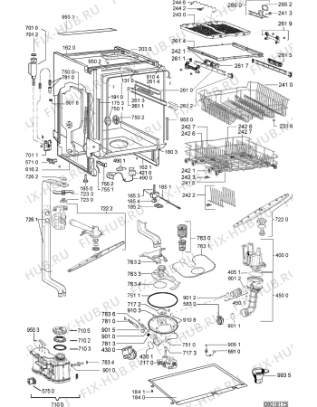 Схема №1 ADG 674 NB с изображением Микромодуль для посудомоечной машины Whirlpool 480140102845