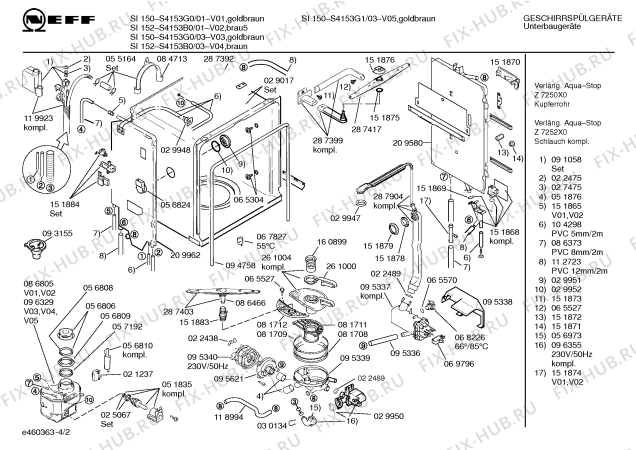 Схема №3 S4153G0 SI150 с изображением Индикатор для посудомойки Bosch 00152717