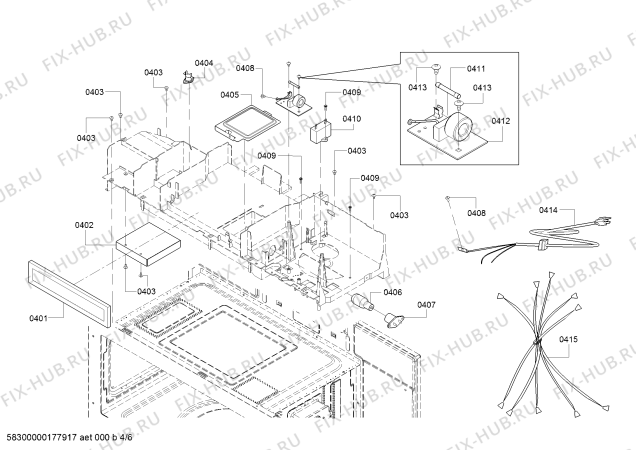 Взрыв-схема микроволновой печи Bosch HMV3052U Bosch - Схема узла 04