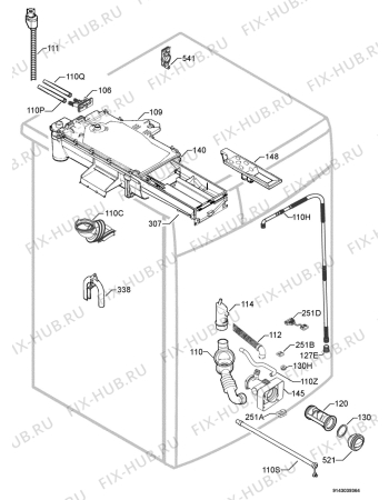 Взрыв-схема стиральной машины Privileg 200015_20919 - Схема узла Hydraulic System 272