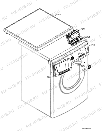 Взрыв-схема стиральной машины Electrolux EWF127210A - Схема узла Command panel 037