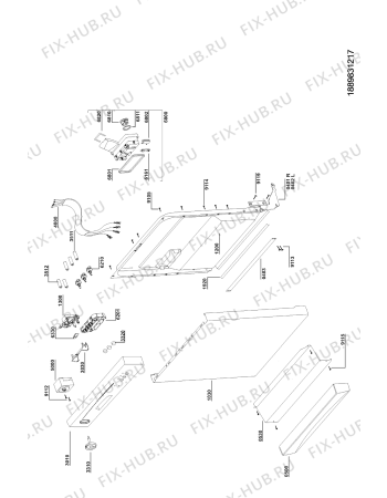 Схема №2 ADL 951/2 WH с изображением Обшивка для электропосудомоечной машины Whirlpool 481290502242