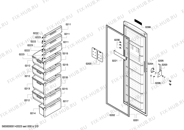 Схема №2 CE207N40 с изображением Дверь для холодильника Bosch 00249136