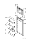 Схема №1 WTE2510 W с изображением Дверца для холодильной камеры Whirlpool 480132102299