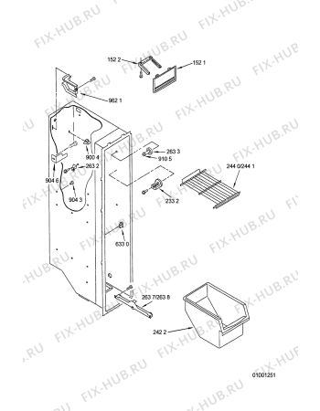 Схема №6 ARZ 730/B с изображением Лоток (форма) для холодильника Whirlpool 481244079012