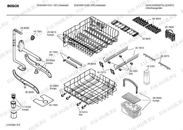 Схема №3 S6409N3 SU909C с изображением Краткая инструкция для посудомойки Bosch 00588005