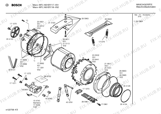 Схема №2 WFL1601BY WFL1601 с изображением Инструкция по установке и эксплуатации для стиралки Bosch 00583280