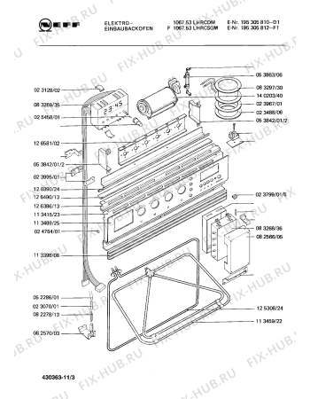 Схема №7 195305810 1067.53LHRCDM с изображением Уплотнитель для плиты (духовки) Bosch 00083338