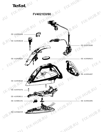 Схема №1 FV4015Q0/90 с изображением Кнопка для утюга (парогенератора) Seb CS-41955496