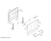 Схема №1 HEN232Y с изображением Фронтальное стекло для электропечи Bosch 00247657