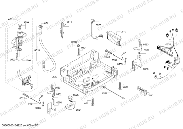 Схема №4 SMI50D05EU AquaStop с изображением Панель управления для посудомойки Bosch 00741957