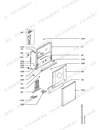 Схема №3 FAV60870M с изображением Модуль (плата) управления для посудомоечной машины Aeg 973911232541038