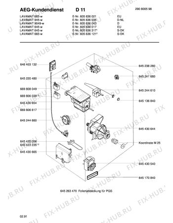 Взрыв-схема стиральной машины Aeg LAV9049 W D - Схема узла Electrical equipment