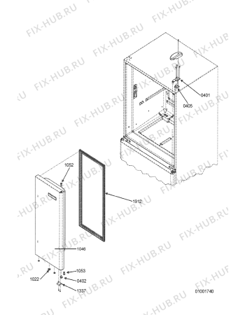 Схема №8 KRFC 9010/IN с изображением Дверца для холодильника Whirlpool 481241610414