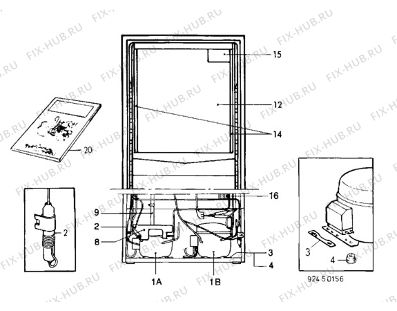 Взрыв-схема холодильника Electrolux ER3115B - Схема узла Functional parts