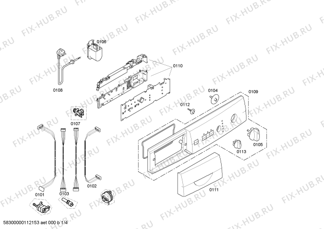 Схема №3 WFL244J с изображением Ручка для стиральной машины Bosch 00498363