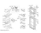 Схема №2 KDN30A43 с изображением Дверь морозильной камеры для холодильника Bosch 00682198