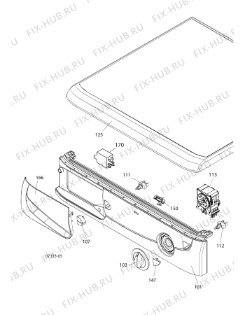 Схема №2 AS70CXEX (F035320) с изображением Обшивка для стиралки Indesit C00199434