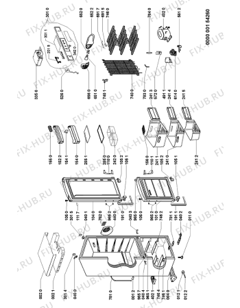 Схема №1 ARC 5604/IX с изображением Дверь для холодильной камеры Whirlpool 481241610419