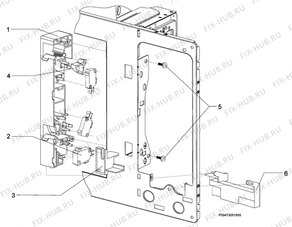 Взрыв-схема микроволновой печи Husqvarna Electrolux QN4010X - Схема узла Section 3