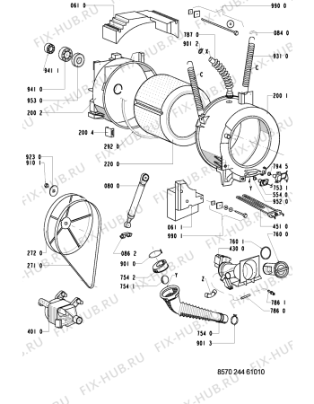 Схема №1 AWM 244/5 с изображением Декоративная панель для стиралки Whirlpool 481245219854