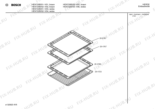 Схема №5 HEN720B с изображением Ручка конфорки для плиты (духовки) Bosch 00167444