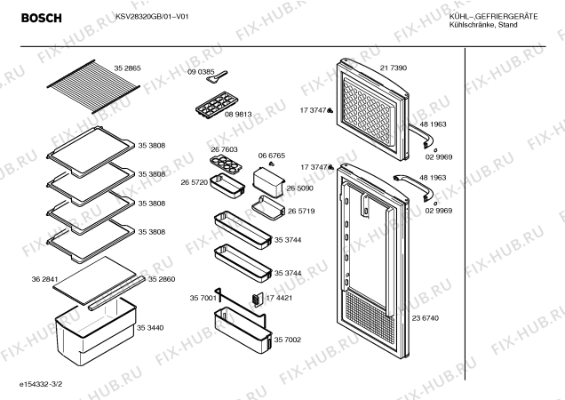 Взрыв-схема холодильника Bosch KSV28320GB - Схема узла 02