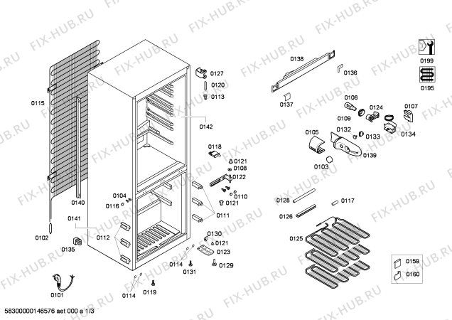 Схема №3 KG33VE77 с изображением Выдвижной ящик для холодильника Siemens 00669626