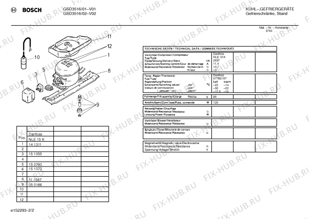 Взрыв-схема холодильника Bosch GSD3516 - Схема узла 02
