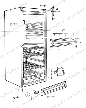 Взрыв-схема холодильника Zanussi ZF20/2L - Схема узла C10 Cabinet