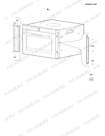 Схема №6 STC 8303/2 с изображением Дверца для электропечи Whirlpool 482000023936