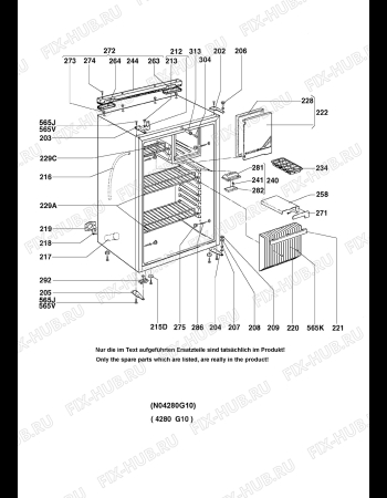 Взрыв-схема холодильника Dometic RM4281M - Схема узла Housing 001
