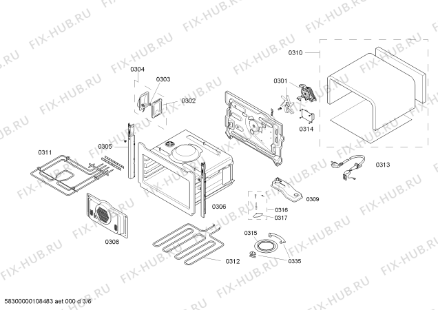 Схема №3 HBC84K550C с изображением Дисплейный модуль для плиты (духовки) Bosch 00443967
