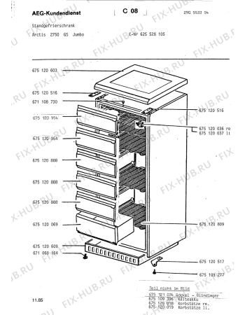 Схема №1 ARC2750 GS с изображением Дверца для холодильника Aeg 8996751209546