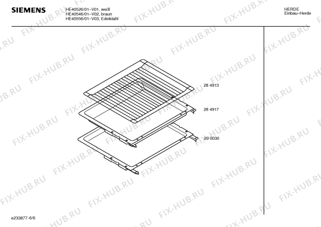 Схема №5 HE40545 с изображением Инструкция по эксплуатации для плиты (духовки) Siemens 00528365