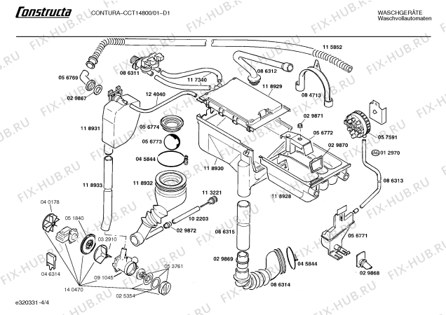 Схема №2 CW14600 CW1460 с изображением Программная индикация для стиралки Bosch 00057581