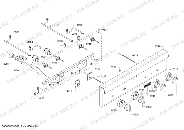 Схема №3 PCG304G с изображением Труба для электропечи Bosch 00676038