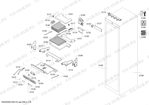 Схема №2 RW464361AU Gaggenau с изображением Крышка для холодильника Bosch 00743675