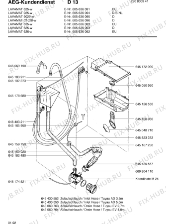 Взрыв-схема стиральной машины Aeg LAV9029 W - Схема узла Hydraulic System 272