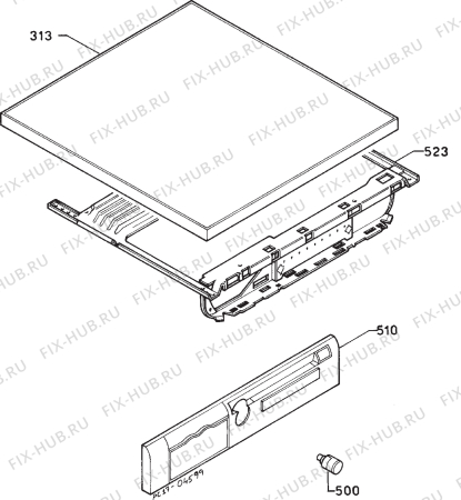 Взрыв-схема стиральной машины Zanussi WDJ1500 - Схема узла Command panel 037