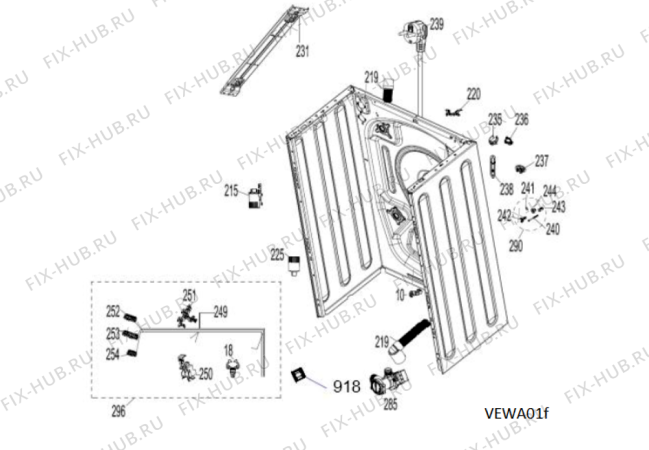Схема №6 AWG/BM 7081 S с изображением Фиксатор для стиралки Whirlpool 482000098877