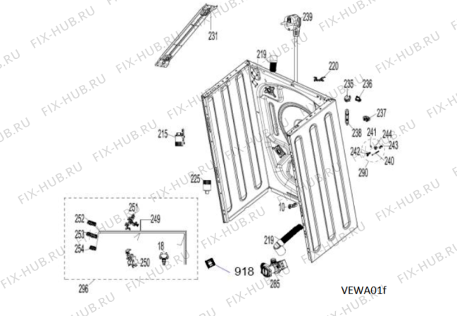 Схема №6 AWG/BM 7081 S с изображением Запчасть для стиралки Whirlpool 482000098887