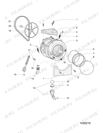 Схема №2 BIWMHG71484EU (F156059) с изображением Пластинка для стиральной машины Indesit C00533751