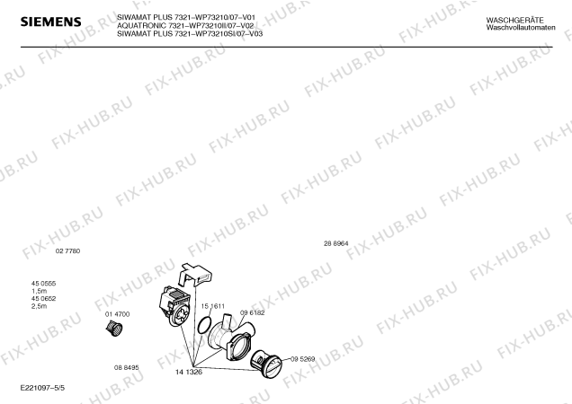 Схема №4 WP73210, SIWAMAT PLUS 7321 с изображением Вкладыш в панель для стиралки Siemens 00278332