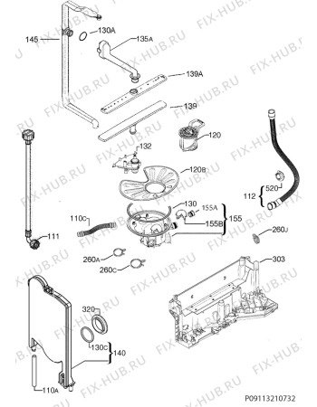 Взрыв-схема посудомоечной машины Electrolux TT4452 - Схема узла Hydraulic System 272