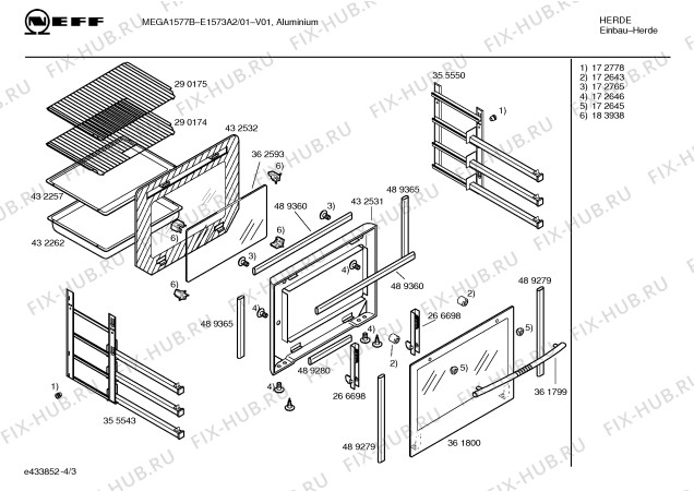 Схема №2 B1541A1 MEGA4547A с изображением Ручка управления духовкой для плиты (духовки) Bosch 00182894