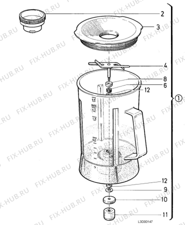 Взрыв-схема комплектующей Aeg N24 - Схема узла L30 Mixer  D