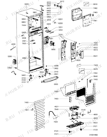 Схема №2 ARC 4218/IX/A+ с изображением Термореле для холодильной камеры Whirlpool 481221838669