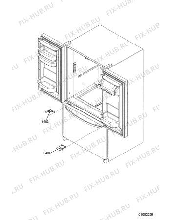 Схема №8 KRFC-9025/I с изображением Затычка для холодильника Whirlpool 480132103083