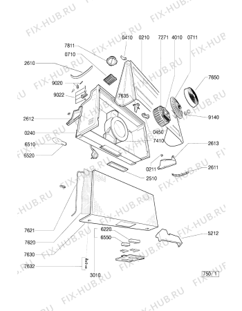 Схема №1 AKF 435 WH с изображением Другое для вентиляции Whirlpool 481927738057